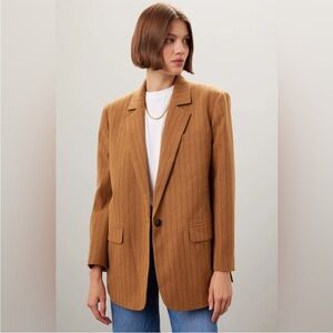 MADEWELL Oversized Blazer in Pinstripe Size 12